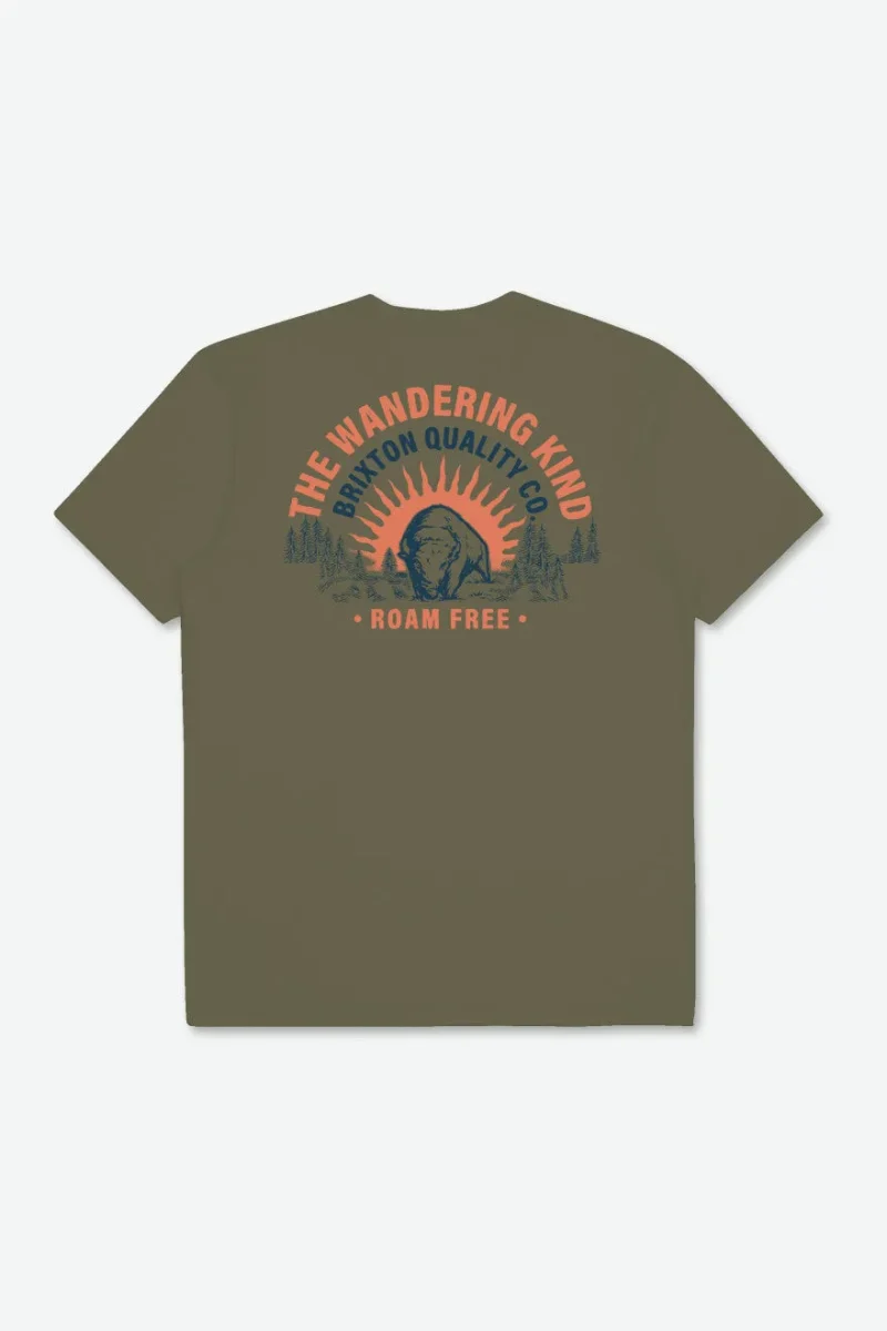 olive roam free short sleeve standard tee