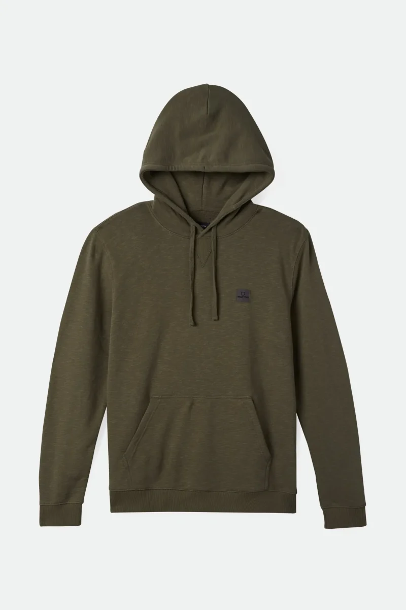 olive surplus alpha square slub hoodie french terry