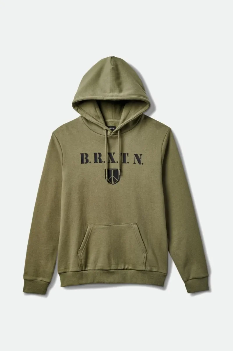 olive surplus peace shield hoodie