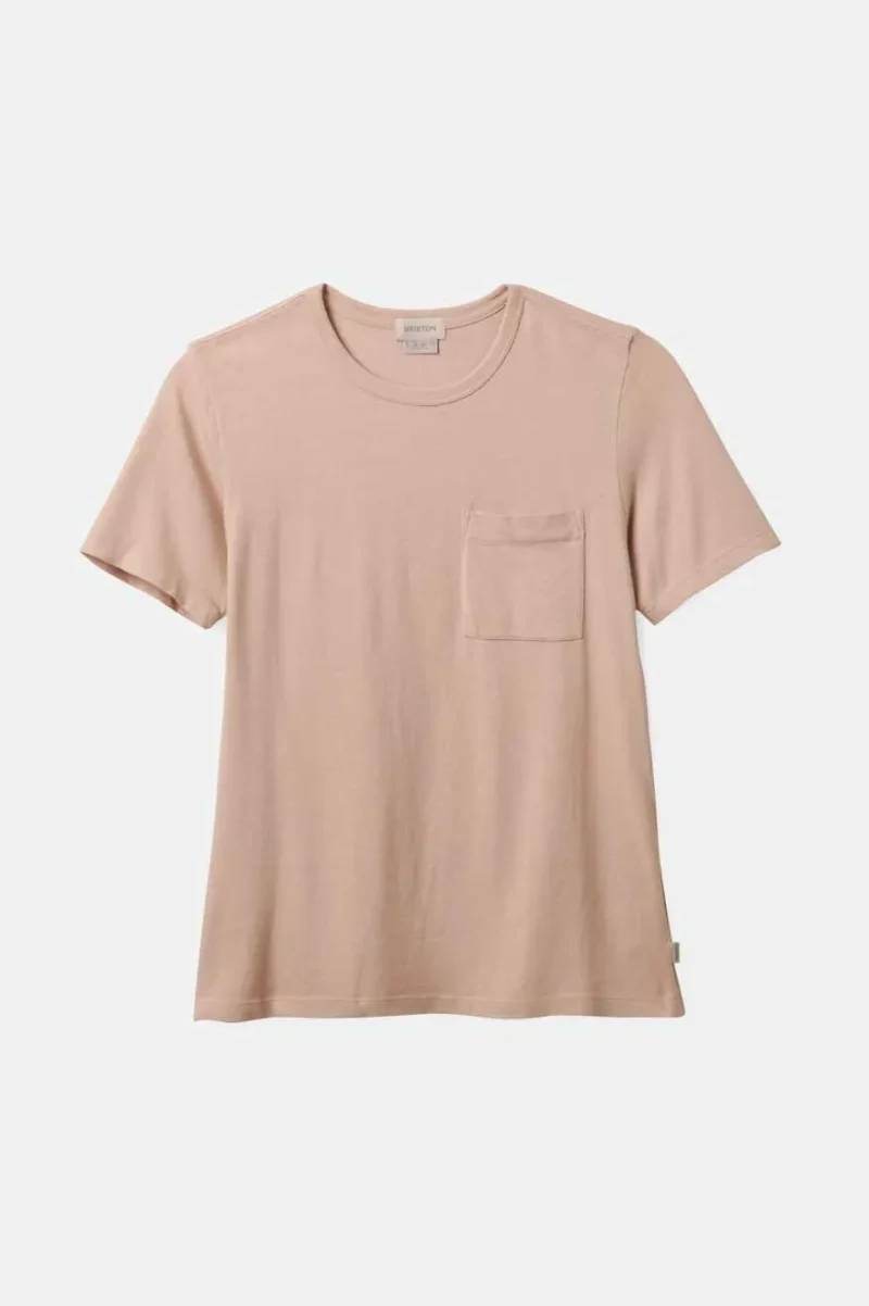 organic dusty pink perfect pocket t shirt carefree dye