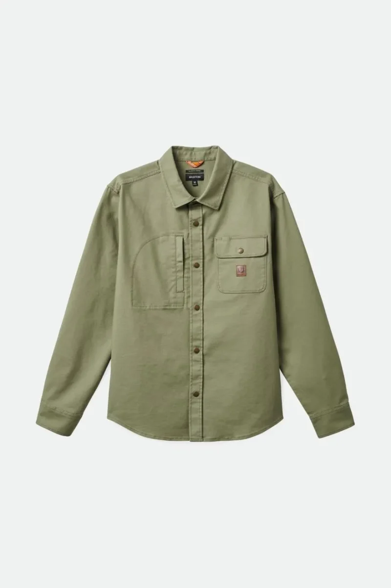 overshirt olive surplus builders stretch