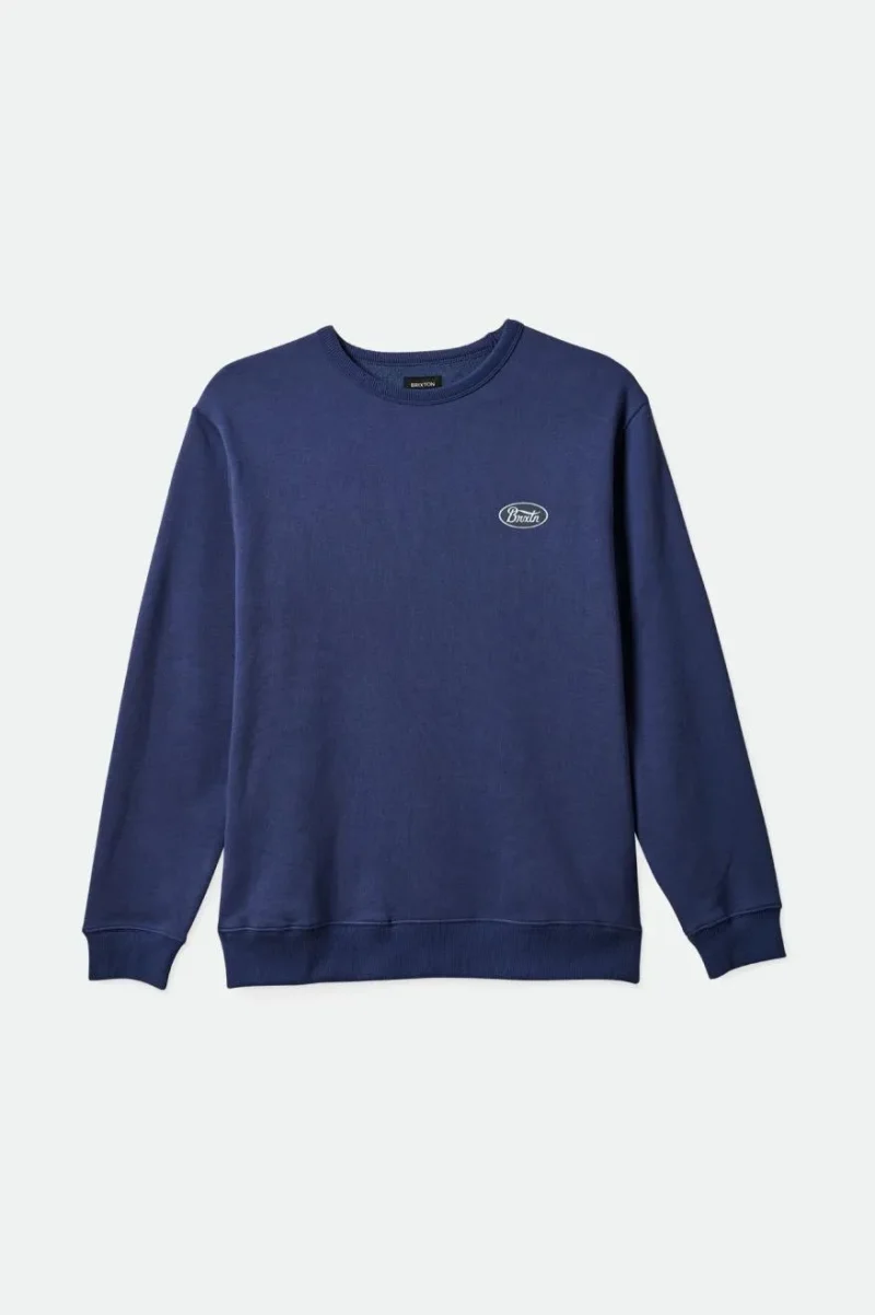 pacific blue parsons patch crew sweatshirt