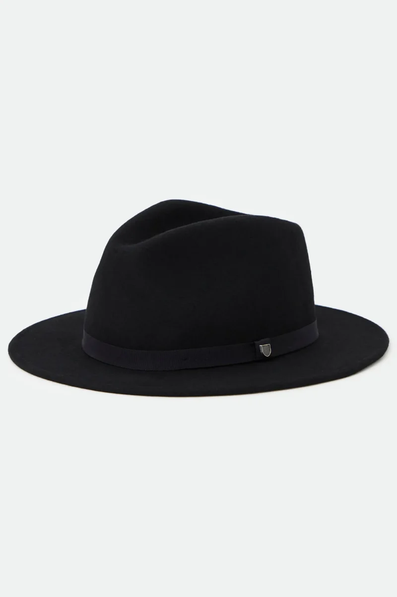 packable black fedora hat