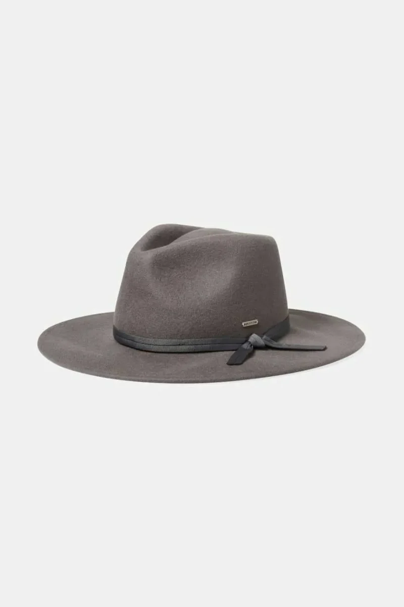 packable felt hat in dark grey joanna