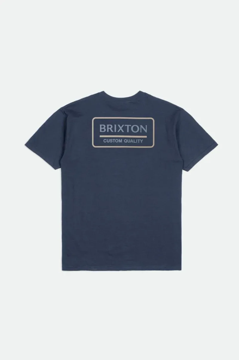 palmer proper standard s s tee washed navy dusty blue smoke grey