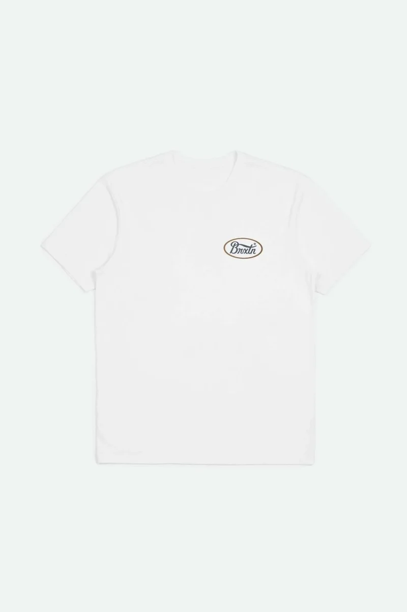 parsons summer tailored t shirt white navy brown