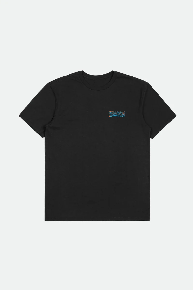 passing thru black tailored short sleeve tee