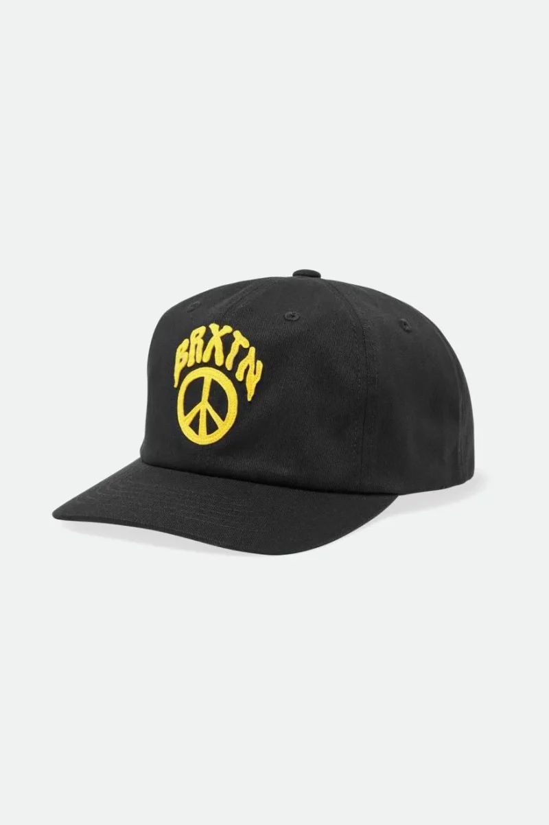 peace out black mp snapback trendy hat for men