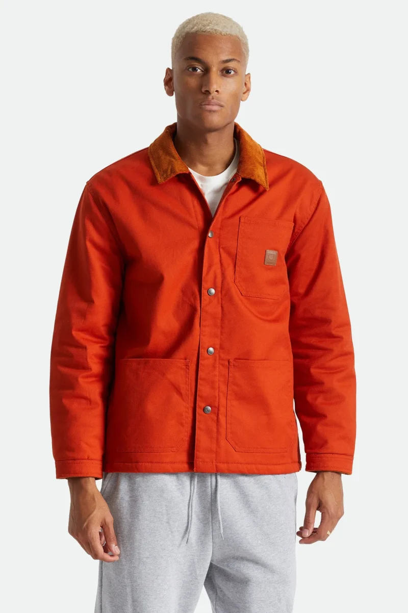 phoenix orange utility lined chore coat survey