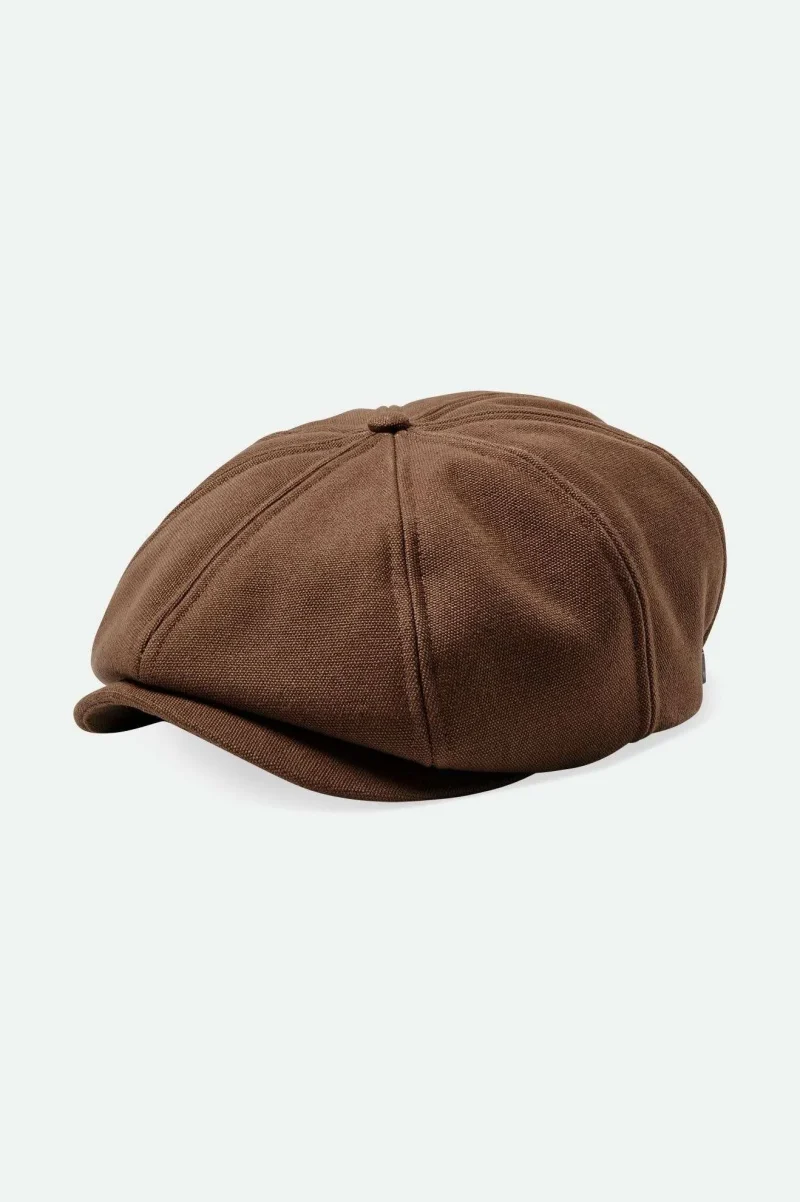 pinecone brown newsboy cap cozy brood sherpa