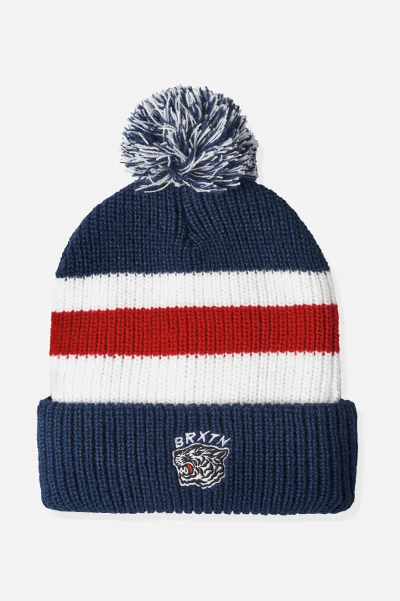 pom beanie kit navy white red