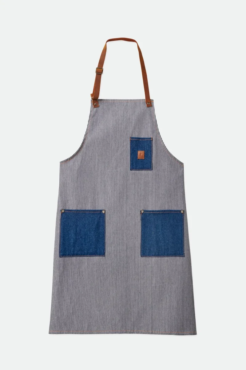 railroad stripe denim apron done proper