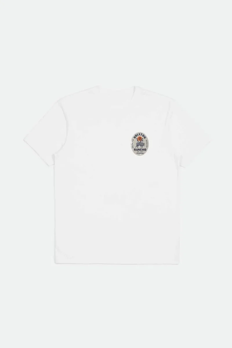 rancho white tailored short sleeve tee