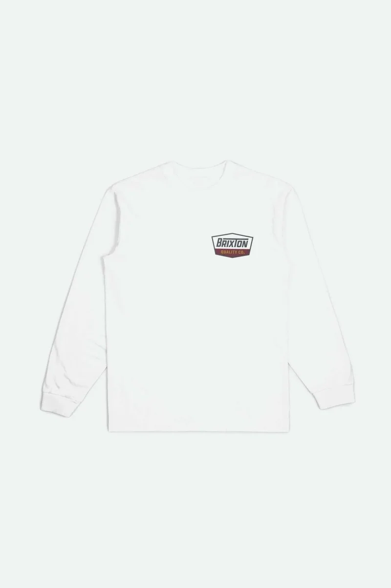 regal long sleeve standard tee white charcoal mahogany