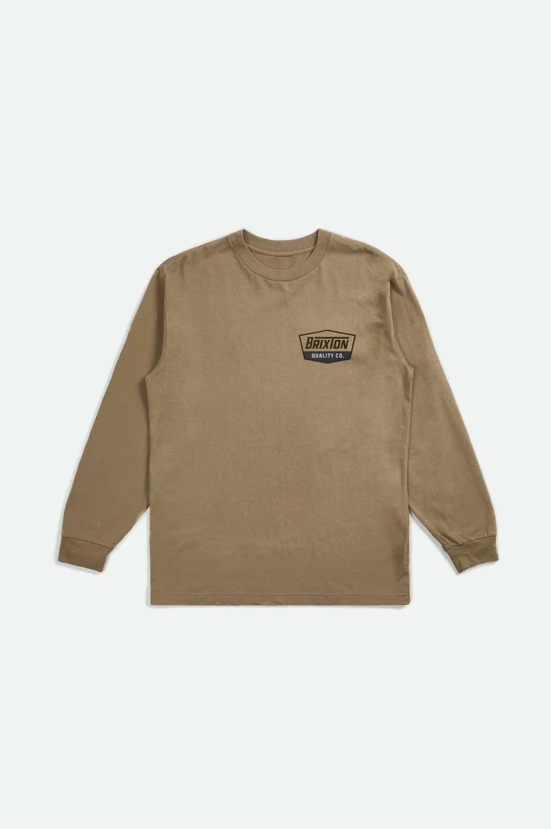 regal long sleeve t shirt in tiger s eye brown navy