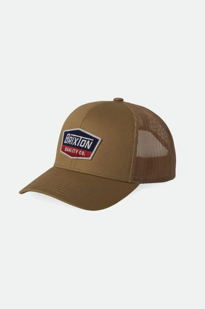 regal netplus khaki trucker hat