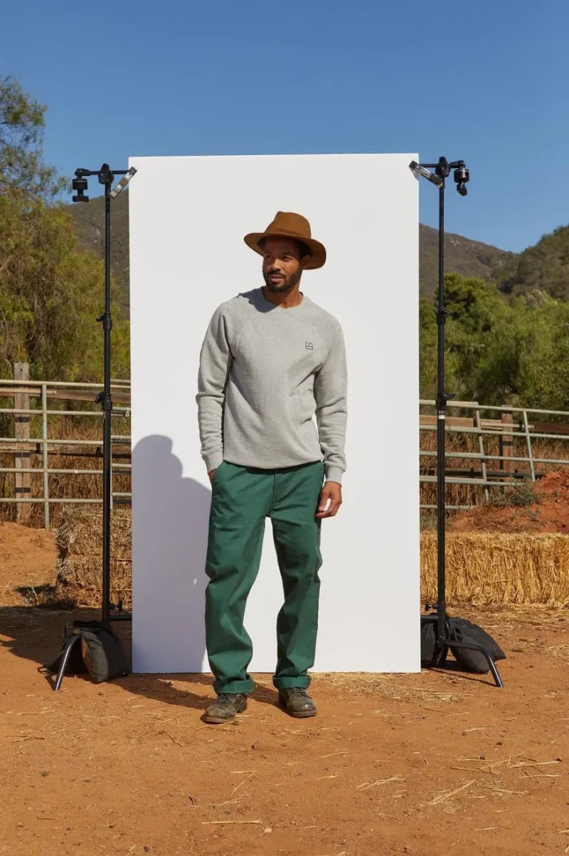 relaxed chino pants pine needle green