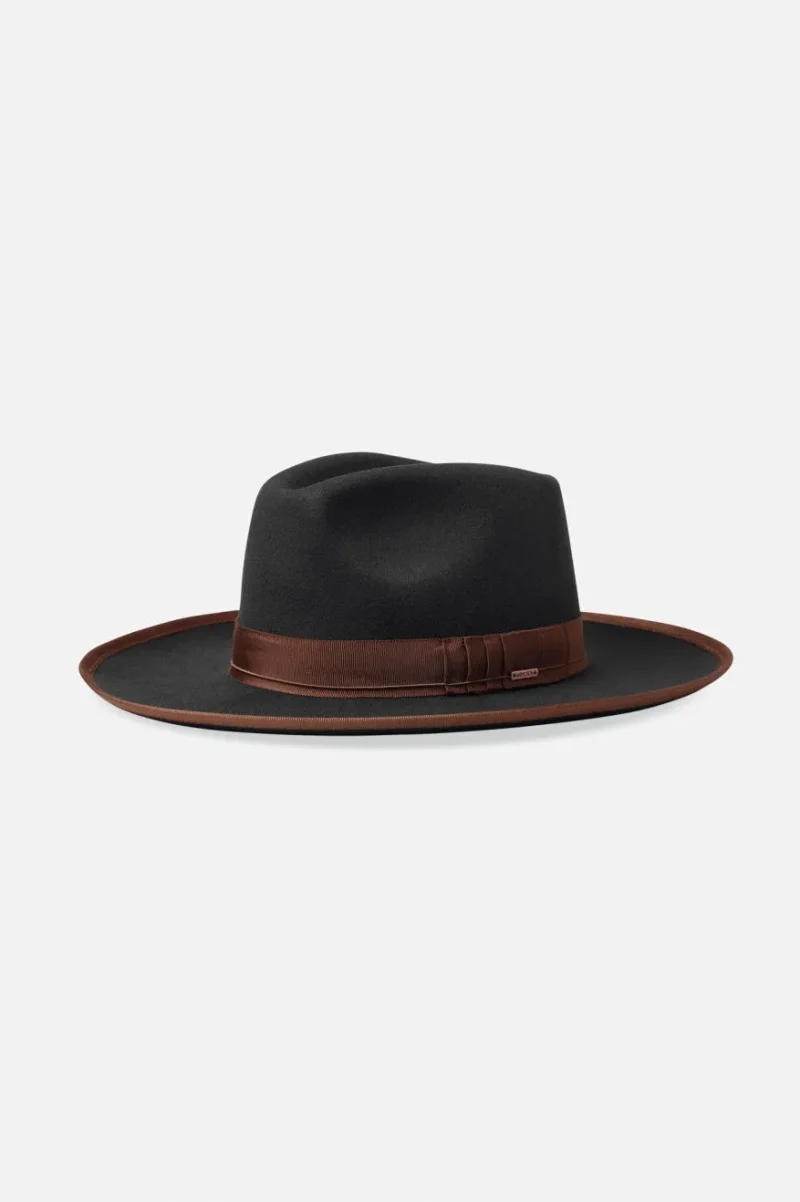 reno classic fedora hat black brown