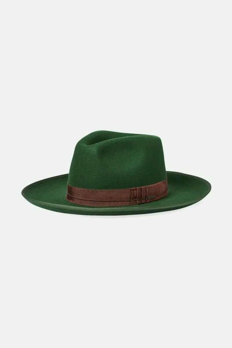 reno moss brown fedora hat