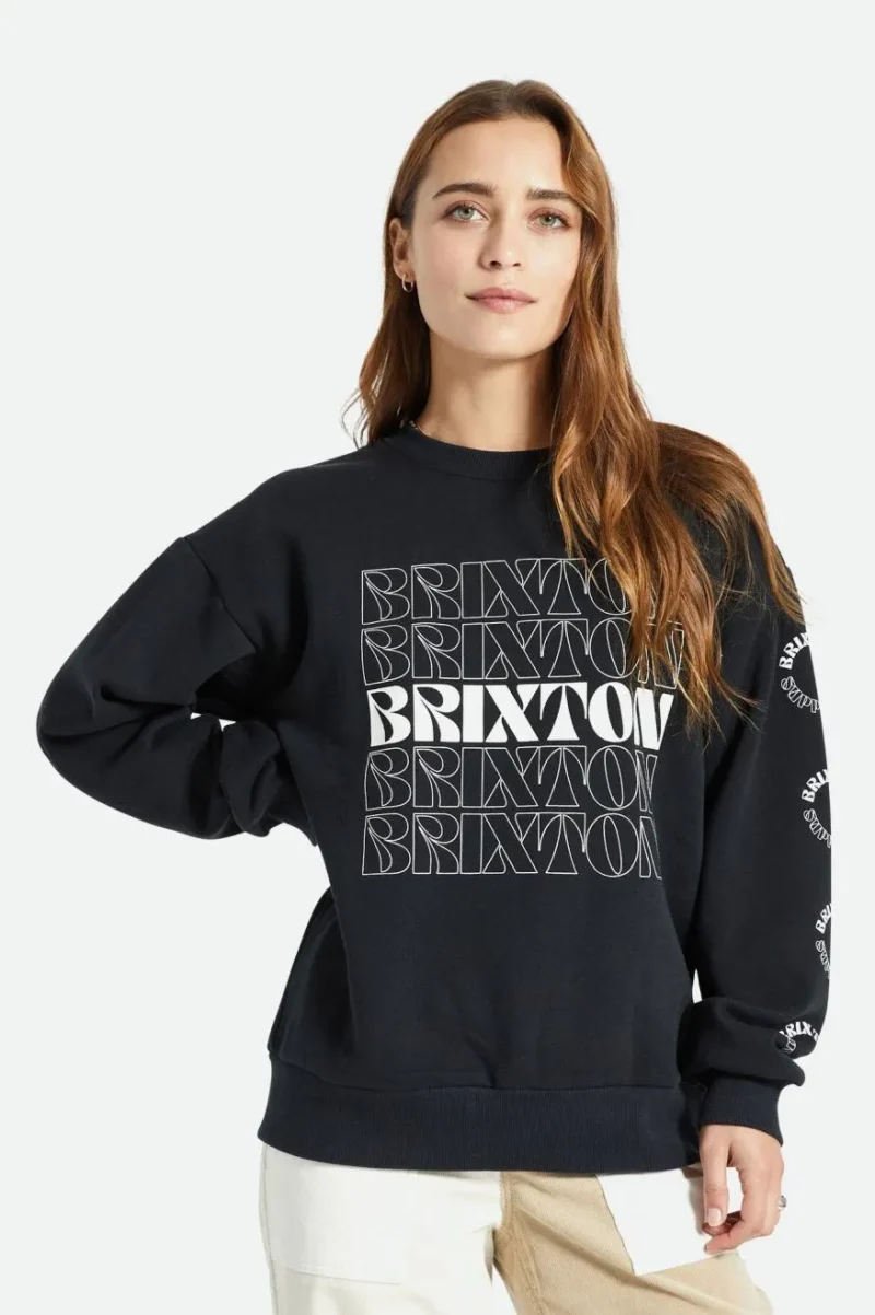 retro black femme crew sweatshirt