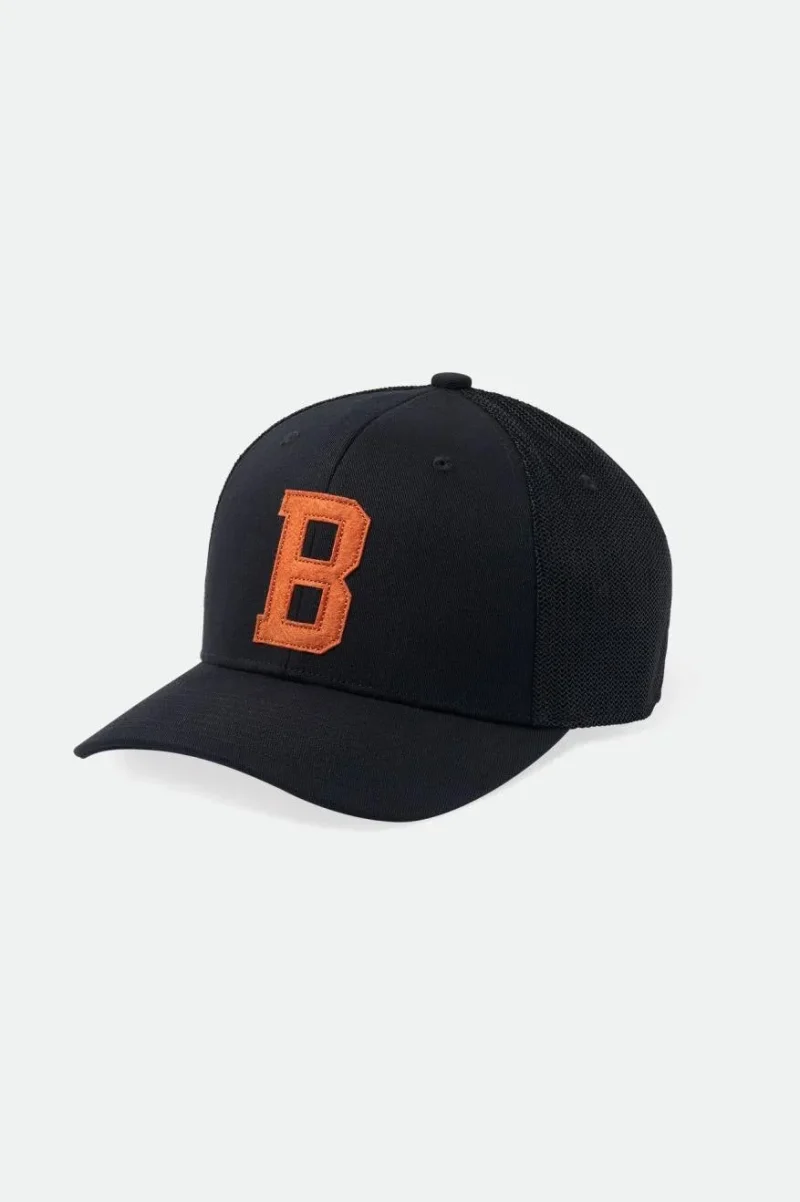 reynolds mp mesh stretch fit cap black orange