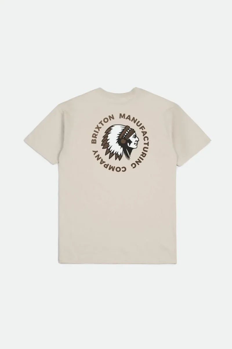 rival garment dyed standard tee cream bison