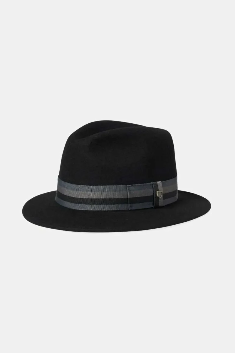 roma charcoal grey fedora hat