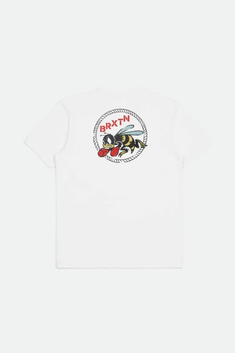 rumble bee white garment dye relaxed tee