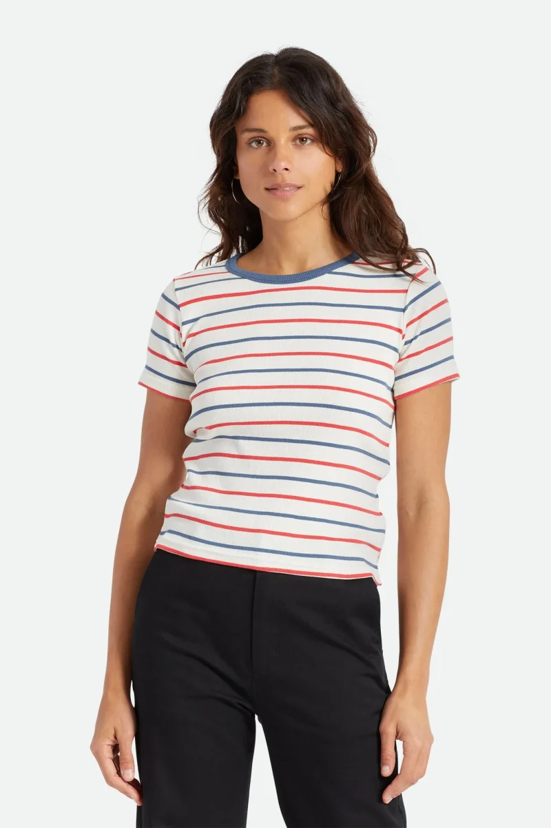 samantha striped s s baby tee