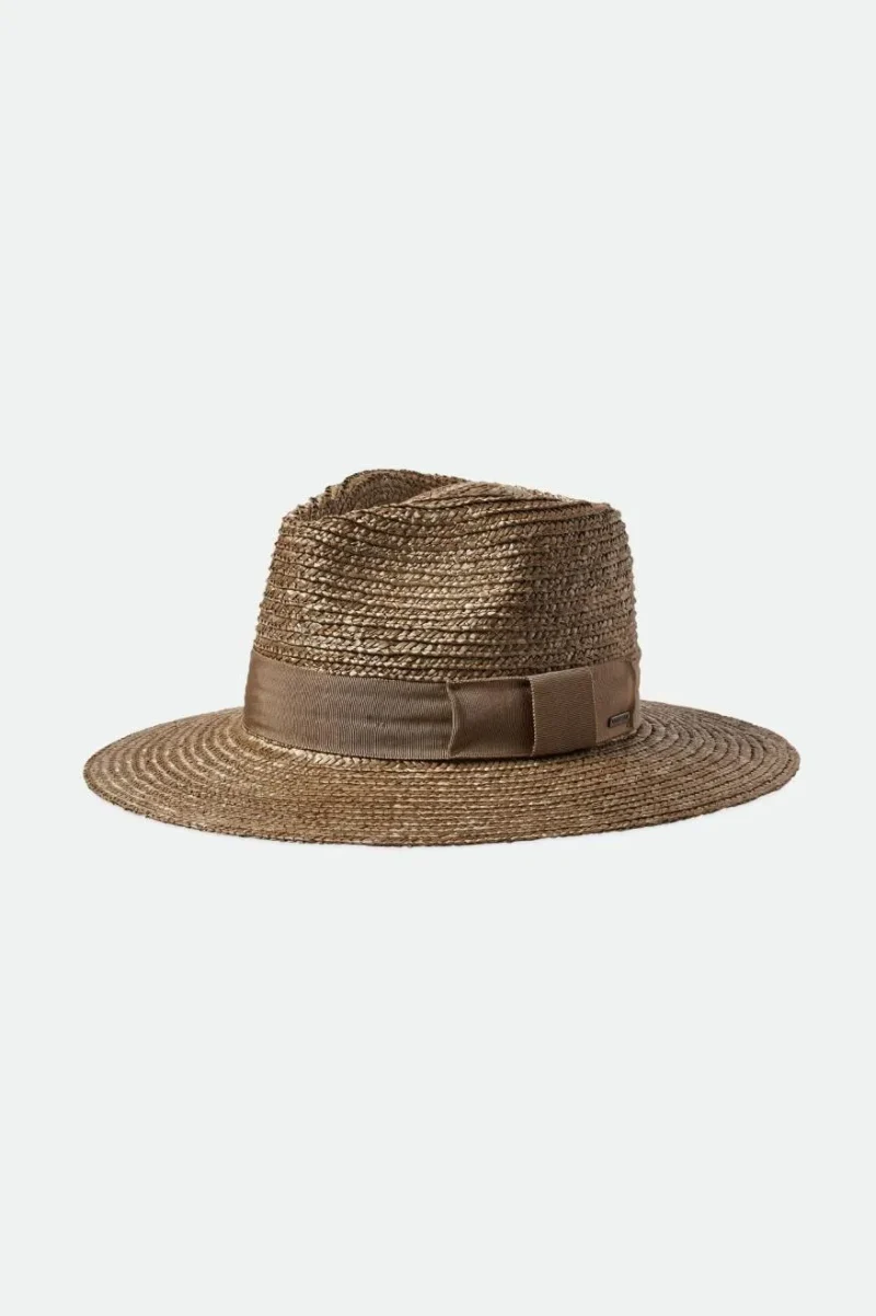 sand colored short brim hat joanna