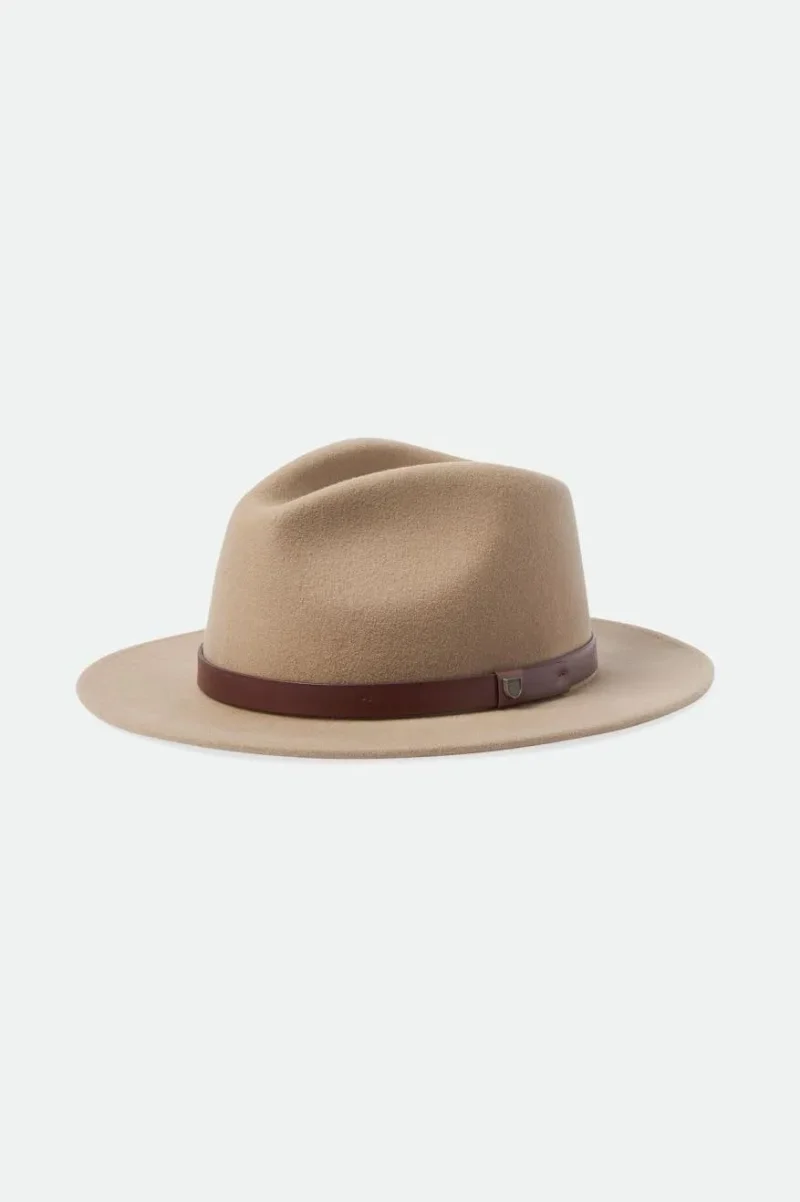 sand fedora hat classic messer style