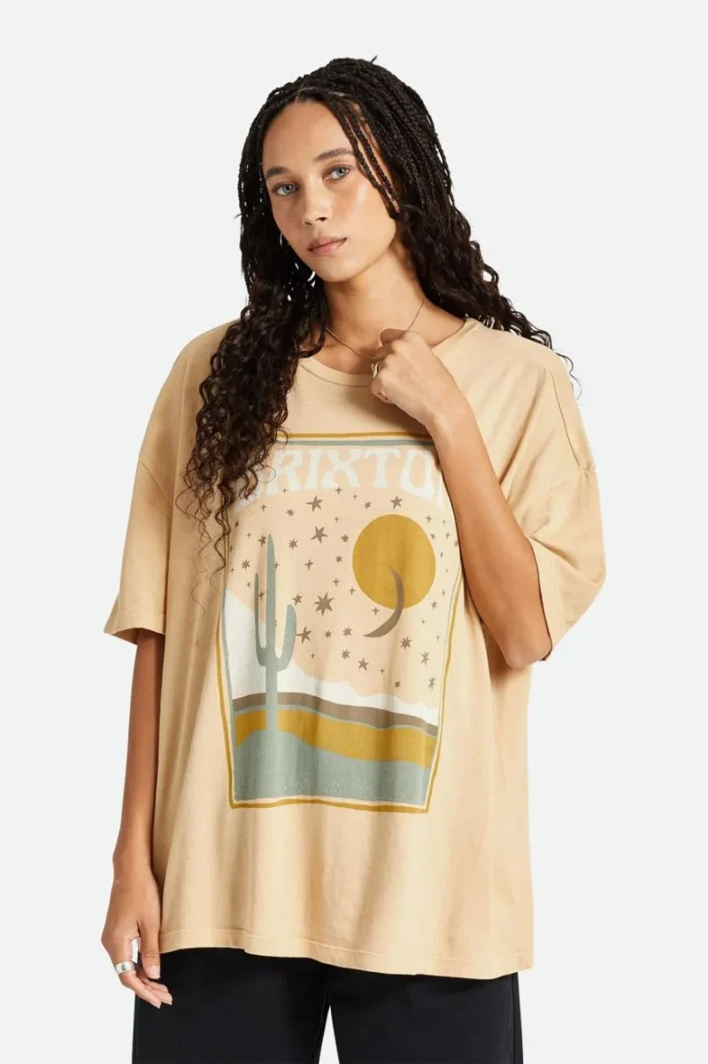 scenester oversized boyfriend tee in sesame