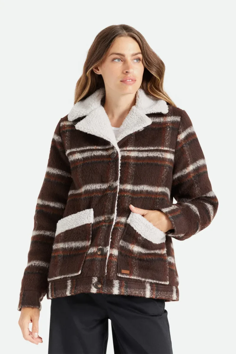 seal brown nouvelle coat for women