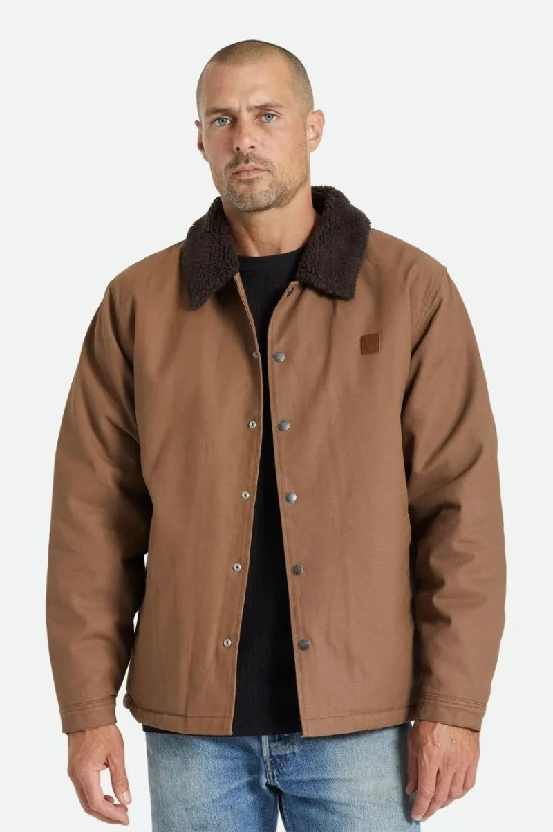 sherpa lined coaches jacket desert palm