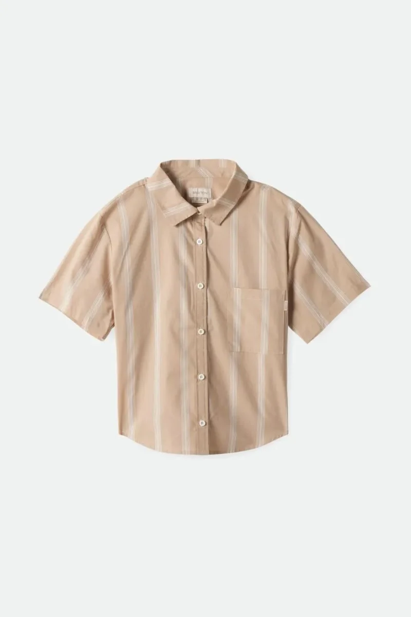 sidney boxy sesame woven shirt summer