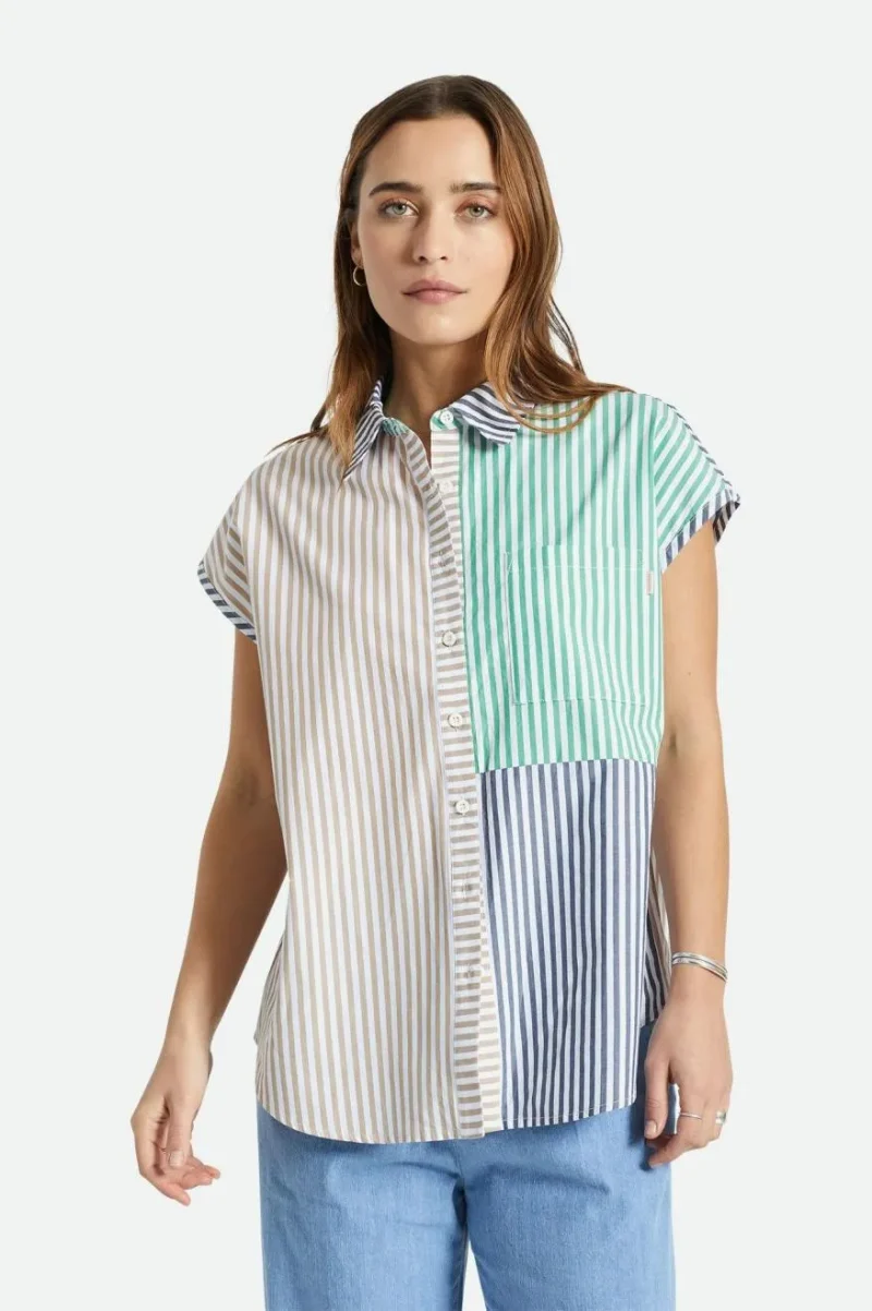 sidney sleeveless woven top multicolor