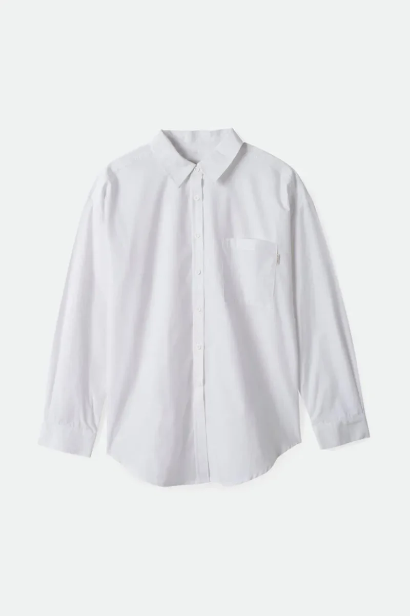 sidney white oversized long sleeve shirt