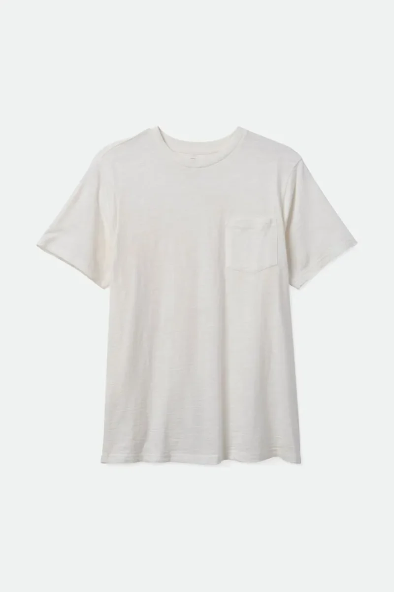 slub pocket tee off white soft casual