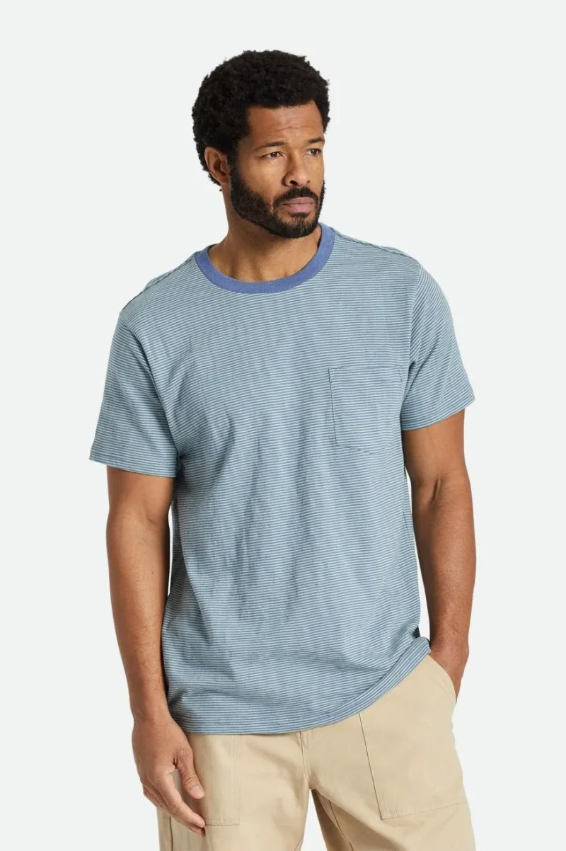 slub s s pocket tee pacific blue seafoam