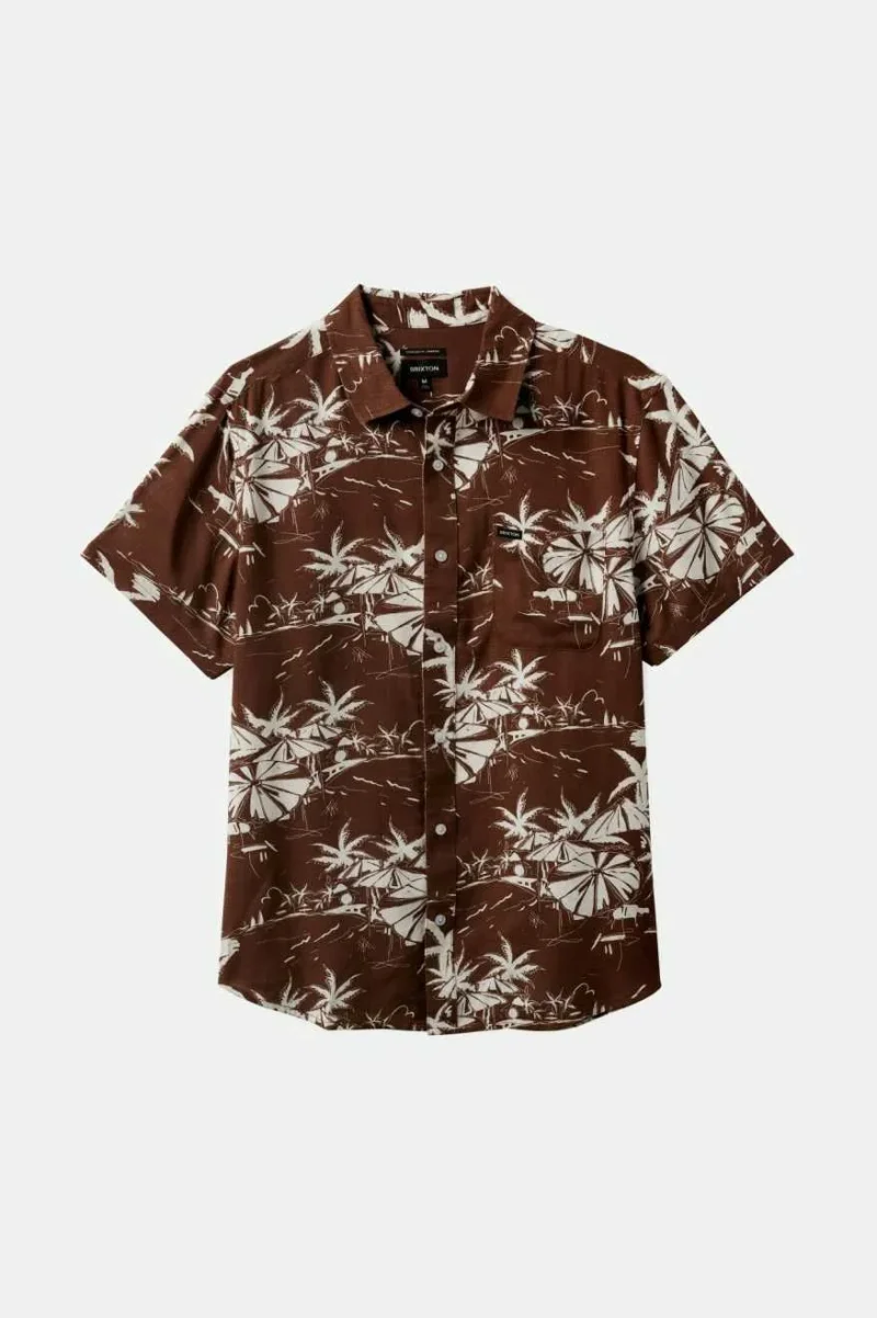 slub s s woven shirt sepia umbrella scene