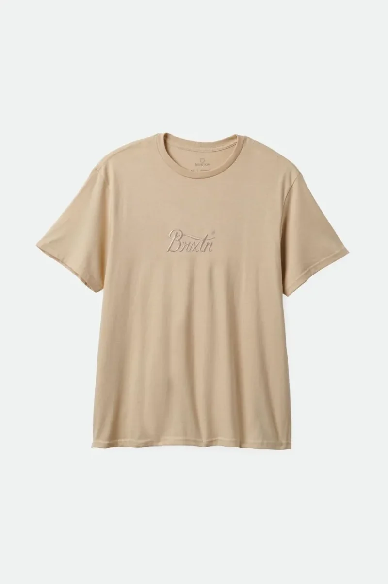 stith cream thread seamed short sleeve tee