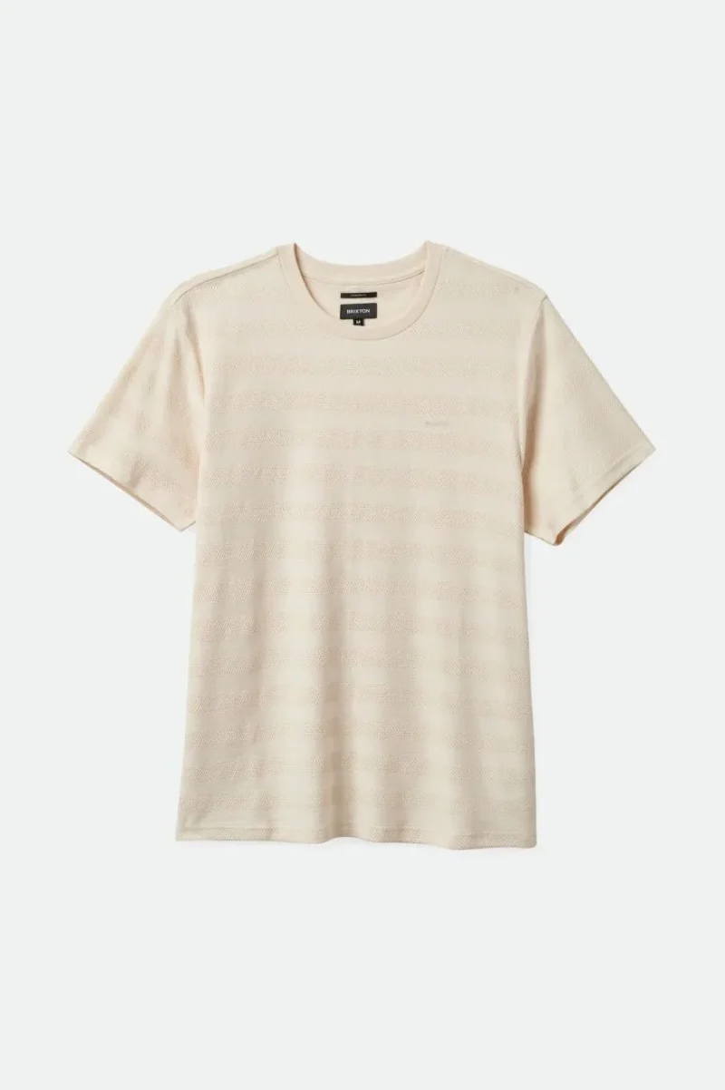 striped jacquard short sleeve tee whitecap