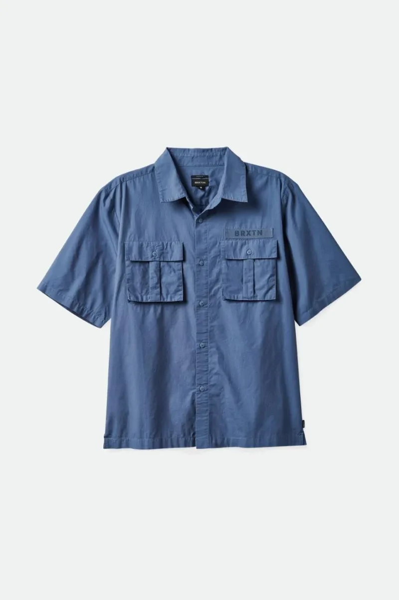 surplus s s woven shirt pacific blue