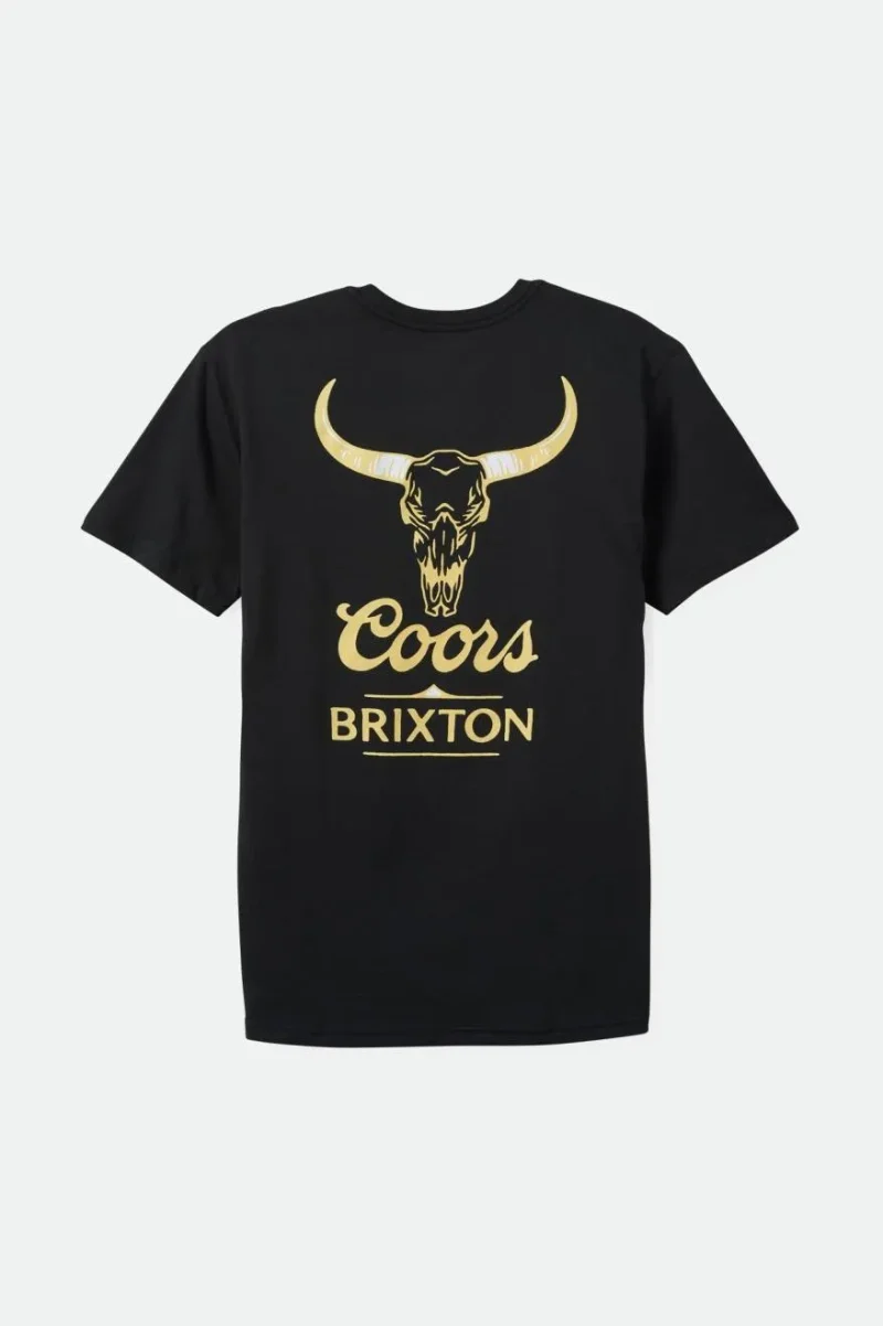 tailored coors bull short sleeve tee black