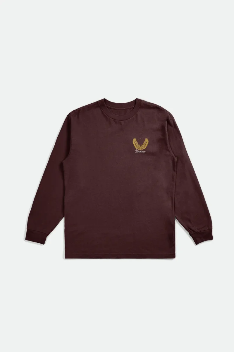 talon long sleeve standard tee mahogany