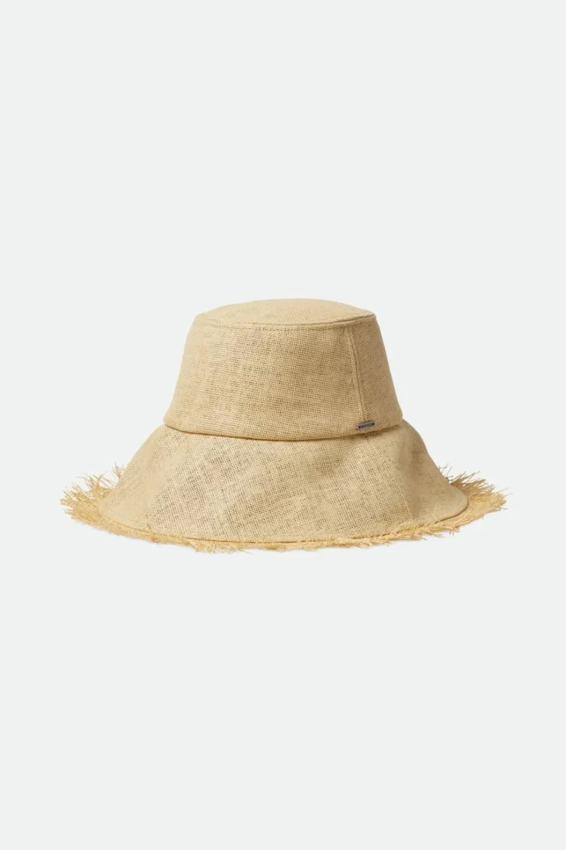 tan packable bucket hat for women