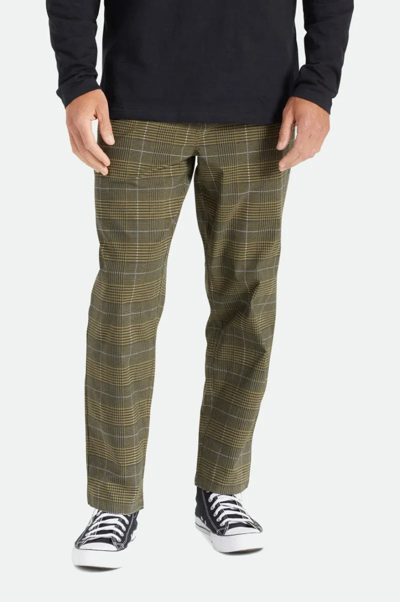 taper utility pant in military olive black steady cinch fit