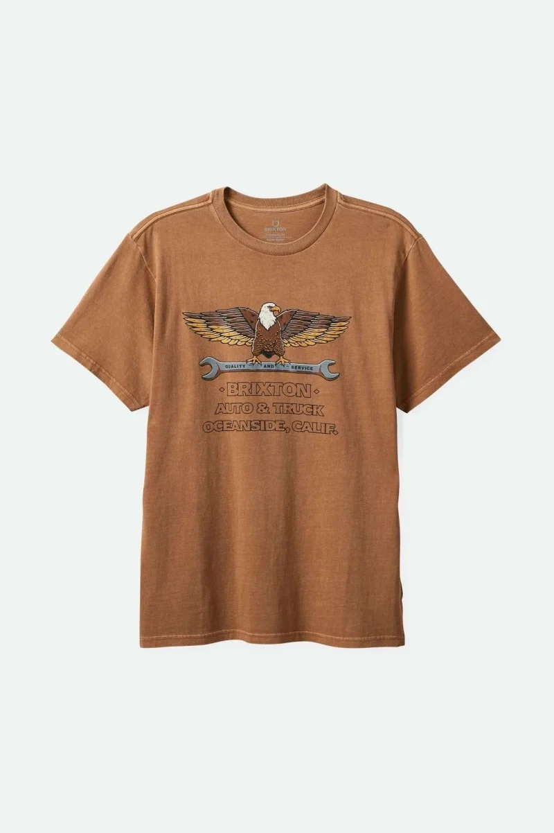 tobacco brown worn wash s s standard repair t shirt