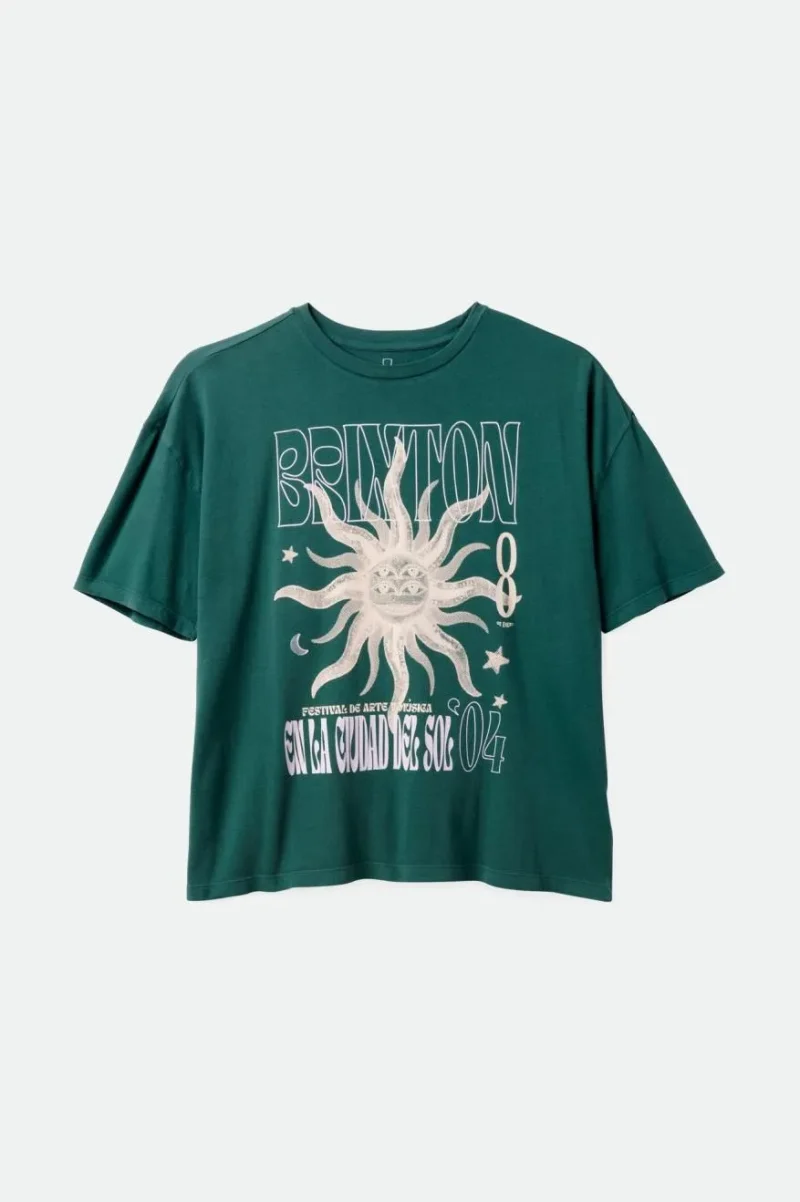 trekking green oversized festival tee