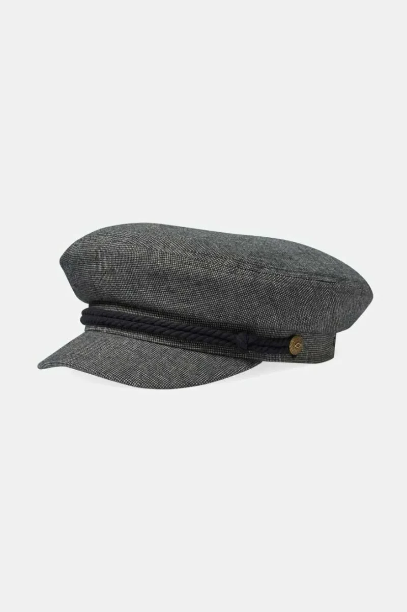 tweed fisherman cap mixed tweed